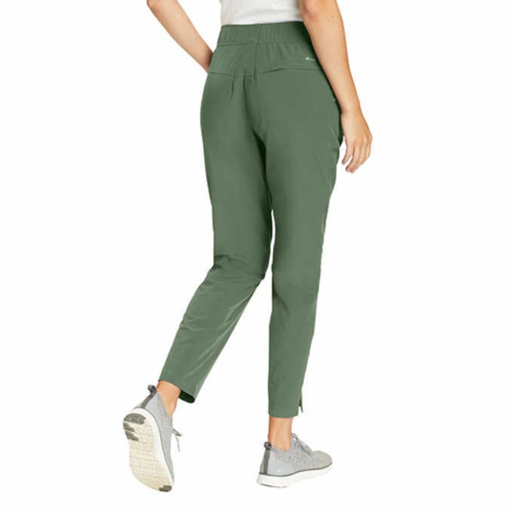 Eddie Bauer Women's‎ Traveler Ankle Pants Lightweight UPF 50+ GREEN - Picture 2 of 4